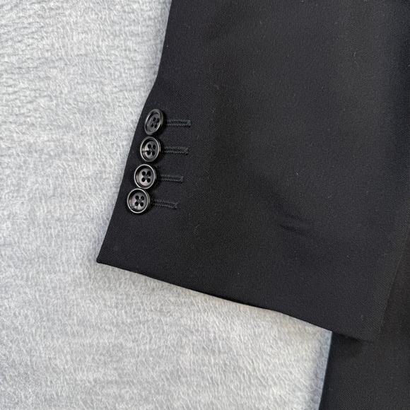 VTG Banana Republic Blazer Mens 46L‎ Black Lightweight Jacket Three Button Coat - Picture 9 of 15